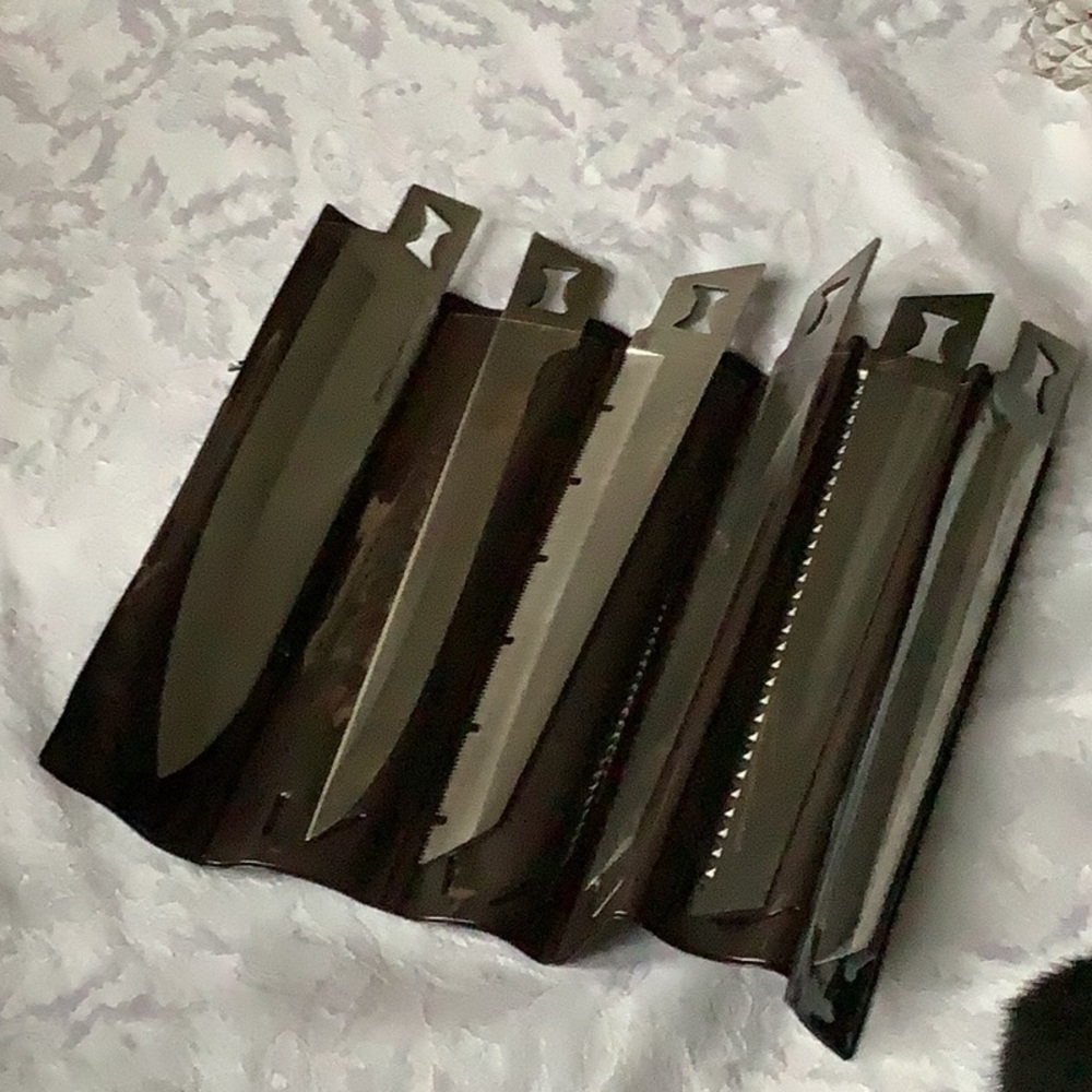 Professional knife set with many knife blades